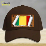 Mali Flag Scroll Novelty License Plate Hat Cotton / Dark Brown