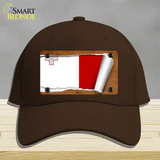 Malta Flag Scroll Novelty License Plate Hat Cotton / Dark Brown