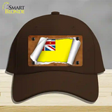 Nive Flag Scroll Novelty License Plate Hat Cotton / Dark Brown