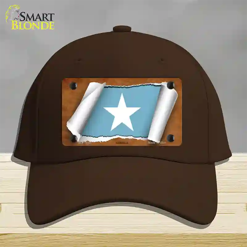 Somalia Flag Scroll Novelty License Plate Hat Cotton / Dark Brown