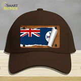 Queenland Flag Scroll Novelty License Plate Hat Cotton / Dark Brown