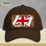 Britain Flag Scroll Novelty License Plate Hat Cotton / Dark Brown