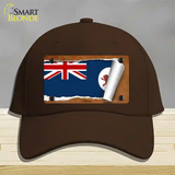 Tasmania Flag Scroll Novelty License Plate Hat Cotton / Dark Brown