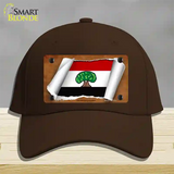 Oromia Ethiopia Flag Scroll Novelty License Plate Hat Cotton / Dark Brown