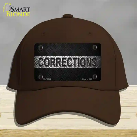 Corrections Novelty License Plate Hat Cotton / Dark Brown