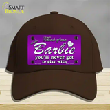 Barbie Never Play Novelty License Plate Hat Cotton / Dark Brown