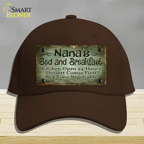 Nanas Bed And Breakfast Novelty License Plate Hat Cotton / Dark Brown