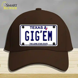 Gigem Texas Novelty License Plate Hat Cotton / Dark Brown