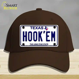 Hookem Texas Novelty License Plate Hat Cotton / Dark Brown