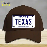 Texas Novelty License Plate Hat Cotton / Dark Brown