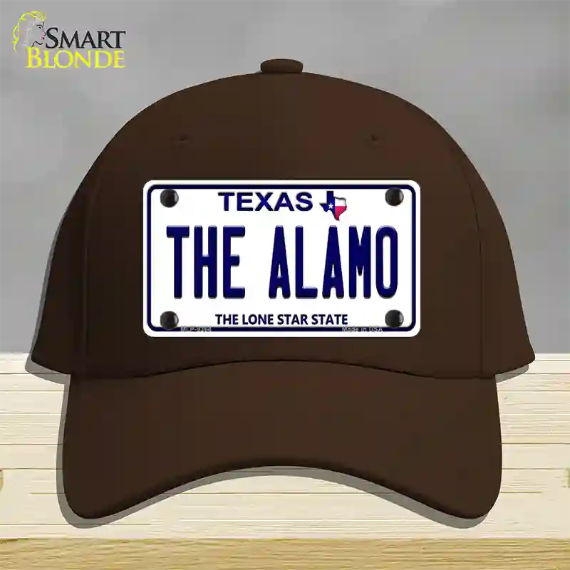 Alamo Texas Novelty License Plate Hat Cotton / Dark Brown