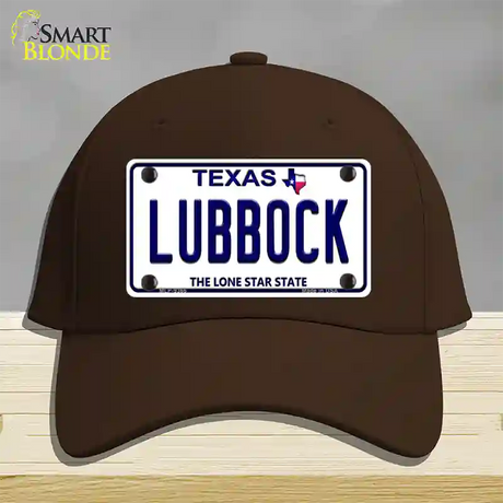 Lubbock Texas Novelty License Plate Hat Cotton / Dark Brown