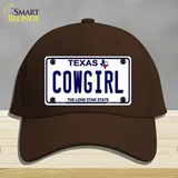 Cowgirl Texas Novelty License Plate Hat Cotton / Dark Brown