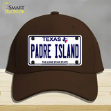 Padre Island Texas Novelty License Plate Hat Cotton / Dark Brown