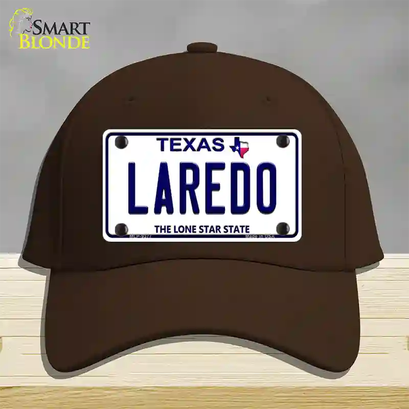 Laredo Texas Novelty License Plate Hat Cotton / Dark Brown