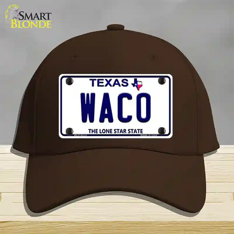 Waco Texas Novelty License Plate Hat Cotton / Dark Brown