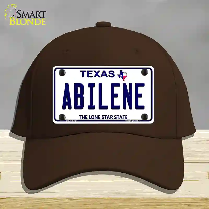 Abilene Texas Novelty License Plate Hat Cotton / Dark Brown