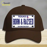 Born and Raised Texas Novelty License Plate Hat Cotton / Dark Brown