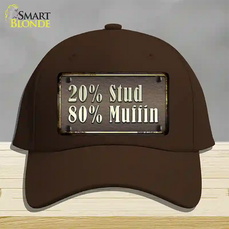 20 Percent Stud Novelty License Plate Hat Cotton / Dark Brown