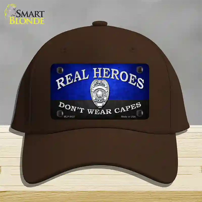 Real Heroes Blue Novelty License Plate Hat Cotton / Dark Brown