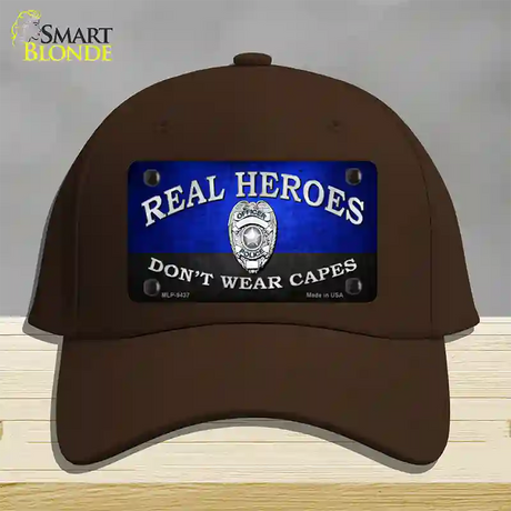 Real Heroes Blue Novelty License Plate Hat Cotton / Dark Brown