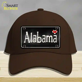 Alabama Flag Script Novelty License Plate Hat Cotton / Dark Brown