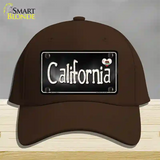 California Flag Script Novelty License Plate Hat Cotton / Dark Brown