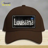 Louisiana Flag Script Novelty License Plate Hat Cotton / Dark Brown