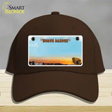 North Dakota Blank Novelty License Plate Hat Cotton / Dark Brown