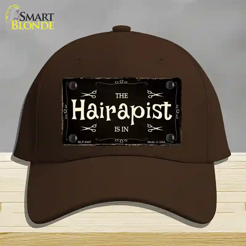 Hairapist Novelty License Plate Hat Cotton / Dark Brown