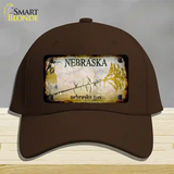 Nebraska Gov Rusty Blank Novelty License Plate Hat Cotton / Dark Brown