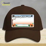 Georgia Peach Blank Novelty License Plate Hat Cotton / Dark Brown