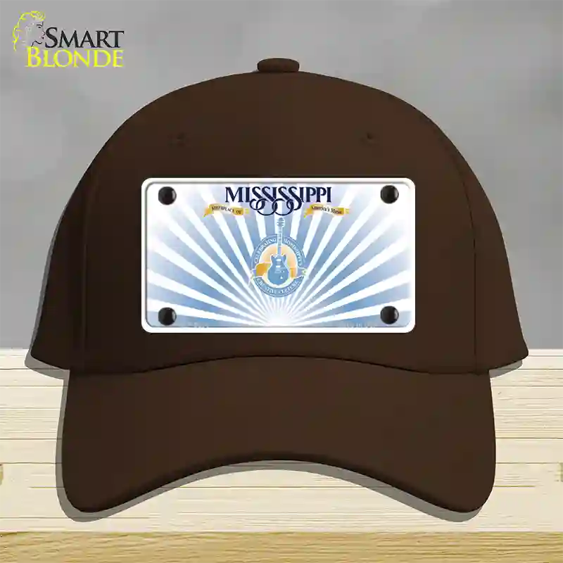 Mississippi Creative Culture Blank Novelty License Plate Hat Cotton / Dark Brown