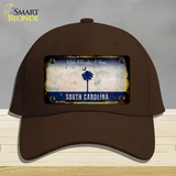 South Carolina I Breathe Rusty Blank Novelty License Plate Hat Cotton / Dark Brown