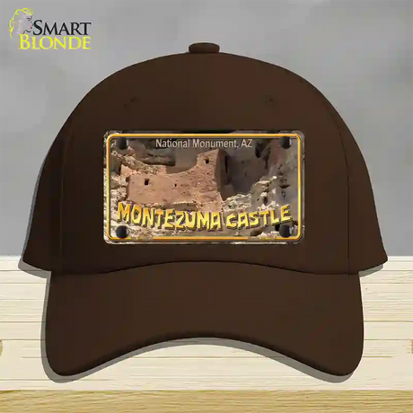 Montezuma Castle Novelty License Plate Hat Cotton / Dark Brown