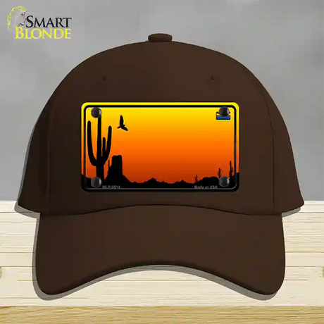 AZ Blank Scenic Novelty License Plate Hat Cotton / Dark Brown