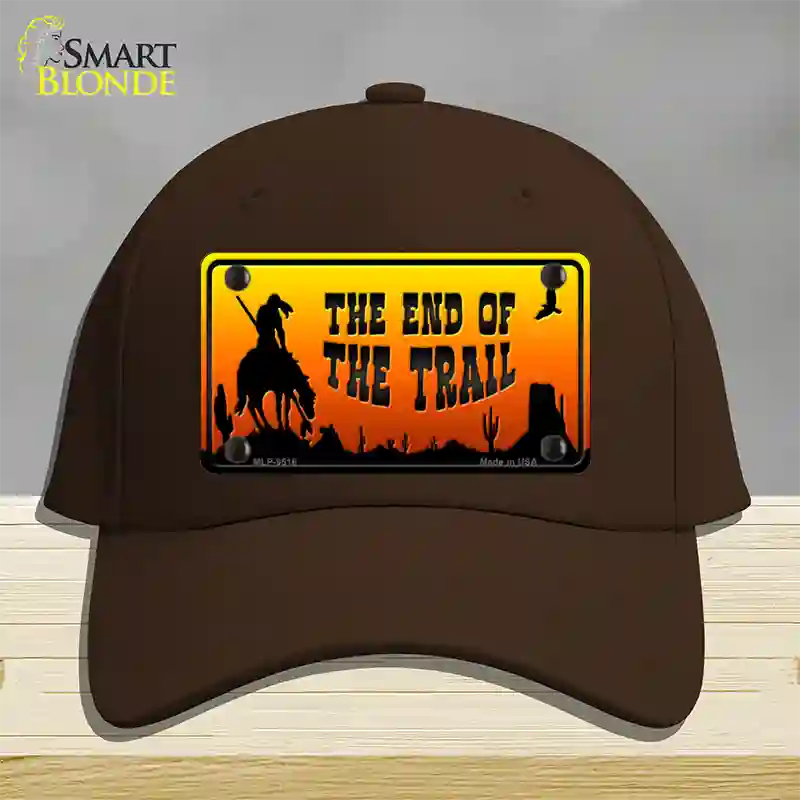 End Of Trail Scenic Novelty License Plate Hat Cotton / Dark Brown