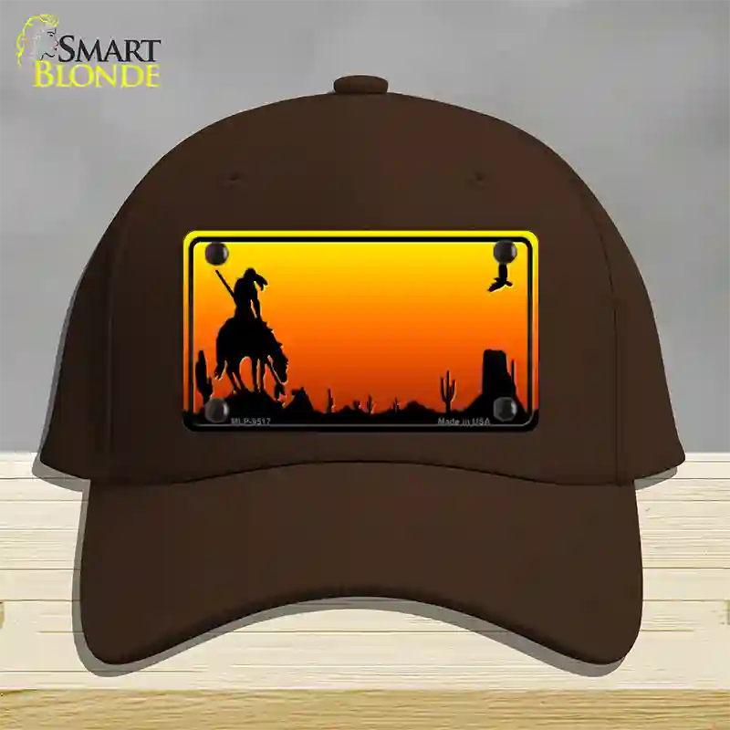 End Trail Blank Scenic Novelty License Plate Hat Cotton / Dark Brown