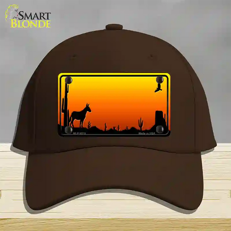 Donkey Blank Scenic Novelty License Plate Hat Cotton / Dark Brown