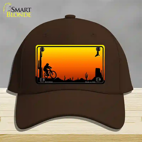 Biker Blank Scenic Novelty License Plate Hat Cotton / Dark Brown