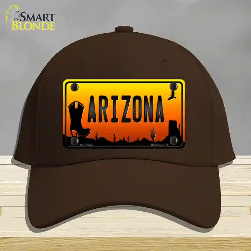 Boot Arizona Scenic Novelty License Plate Hat Cotton / Dark Brown