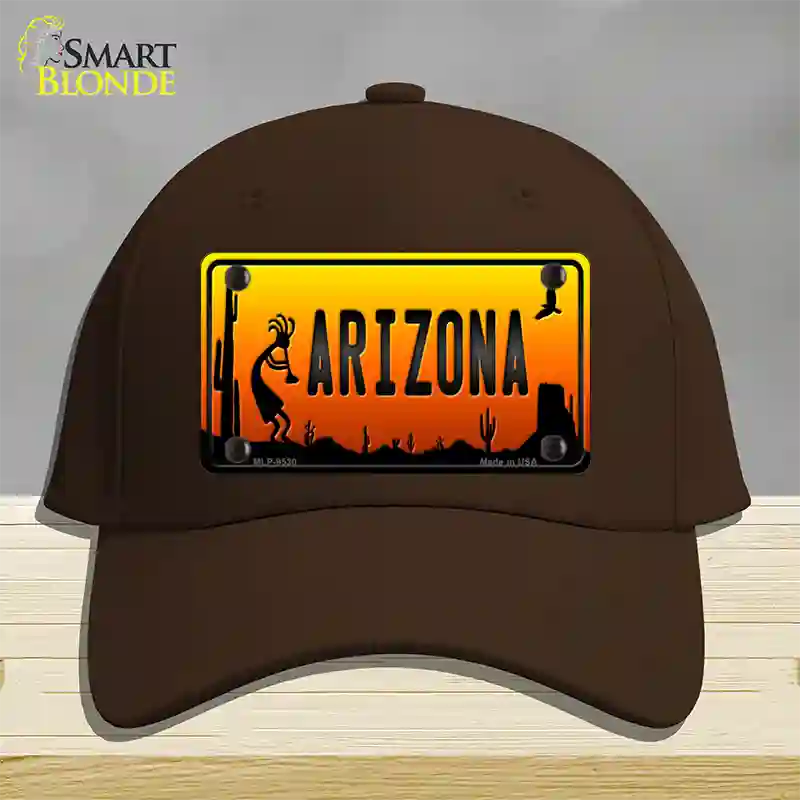 Kokopelli Arizona Scenic Novelty License Plate Hat Cotton / Dark Brown