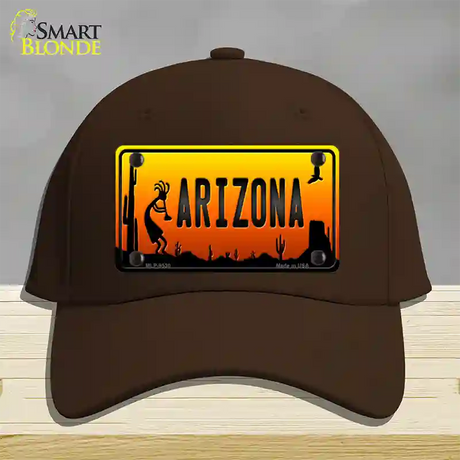 Kokopelli Arizona Scenic Novelty License Plate Hat Cotton / Dark Brown