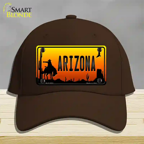 Rodeo Arizona Scenic Novelty License Plate Hat Cotton / Dark Brown