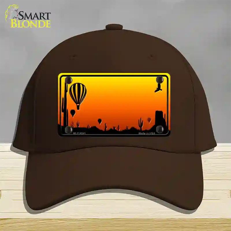 Balloon Blank Scenic Novelty License Plate Hat Cotton / Dark Brown