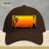 Balloon Blank Scenic Novelty License Plate Hat Cotton / Dark Brown