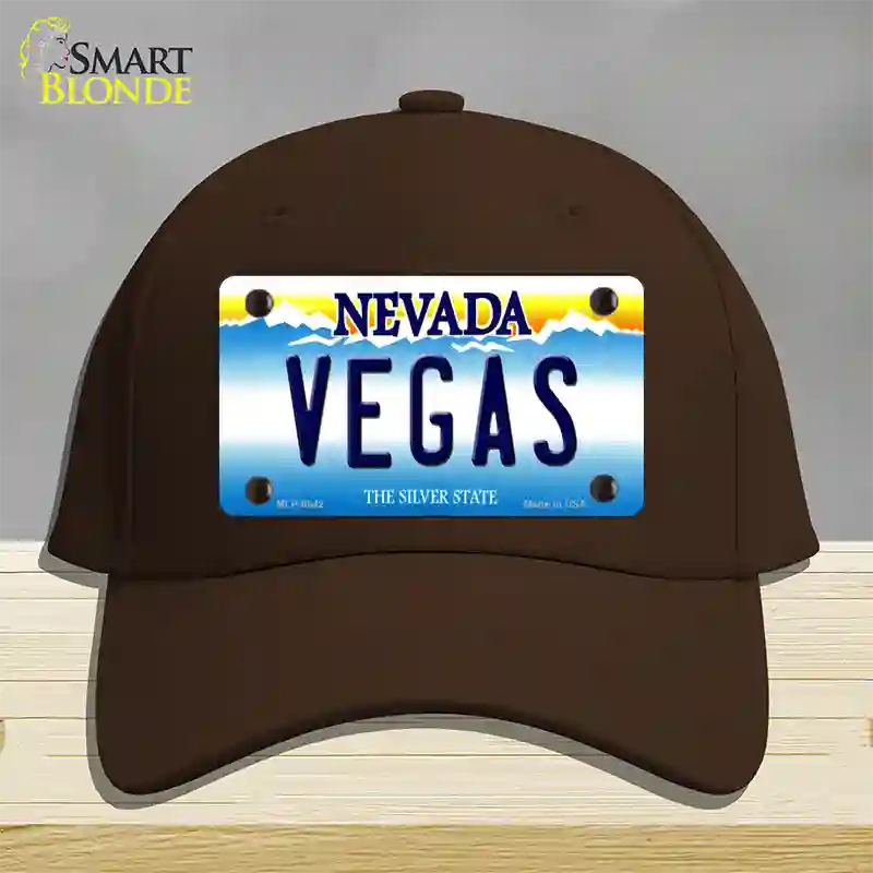 Vegas Nevada Novelty License Plate Hat Cotton / Dark Brown