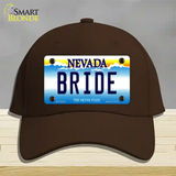 Bride Nevada Novelty License Plate Hat Cotton / Dark Brown