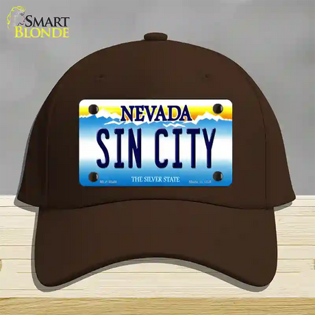 Sin City Nevada Novelty License Plate Hat Cotton / Dark Brown