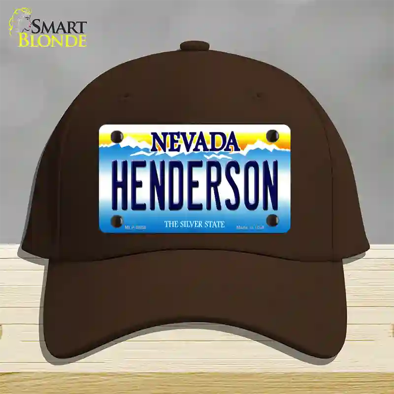 Henderson Nevada Novelty License Plate Hat Cotton / Dark Brown